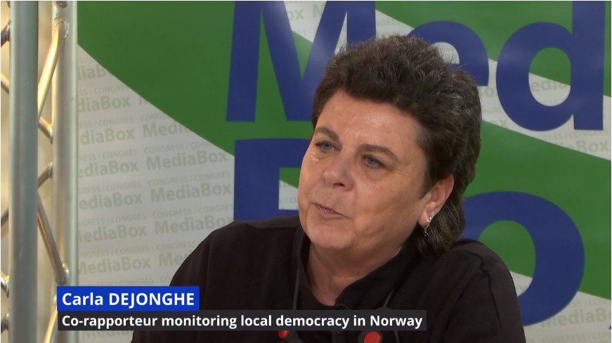 Carla Dejonghe, Co-rapporteur on monitoring local democracy in Norway